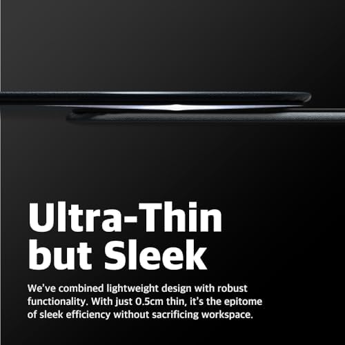 POUT H3 Midnight Blue Portable Qi Wireless Charging Mouse Pad – Effortless Device Charging Meets Sleek Workspace Efficiency for Laptops, i Phones, Air Pods & Samsung Galaxy – Lightweight, Non-Slip Design Enhances Productivity & Style
