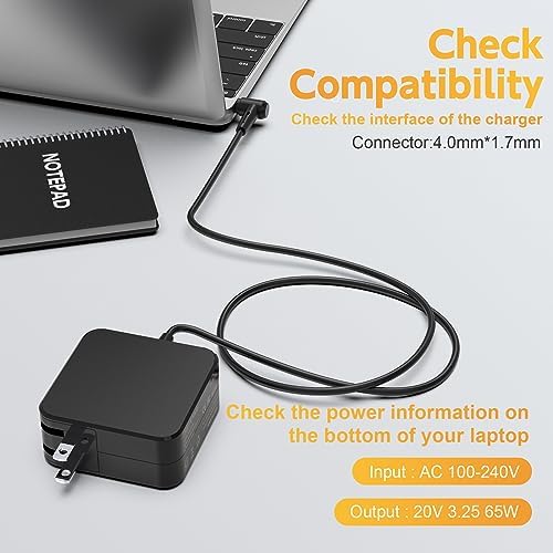 High-Performance 65 W Lenovo Idea Pad Laptop Charger – Compatible with Series 1/3/5 Models, S145, S340, S540 & More – Fast Charging AC Adapter with 20 V Output, Round Tip Connector, and Safety Certified Reliability – Premium Power Supply for Ultimate Device Efficiency