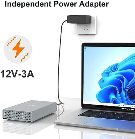 MAIWO 24 TB External Hard Drive Enclosure for 2.5″ & 3.5″ SATA HDD/SSD – High-Speed USB 3.0 Adapter with UASP Technology, Durable Aluminum Alloy Case for Optimal Heat Dissipation and Enhanced Data Transfer Performance