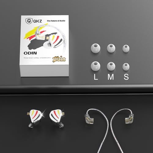 Elevate Your Audio Experience with QKZ-ODIN High-Fidelity Gaming Earbuds – Premium Wired In-Ear Monitors Featuring Enhanced 10 mm Dynamic Driver for Rich Deep Bass and Crystal-Clear Sound | Customizable Detachable Cable for Personalized Use | Perfectly Designed for Gaming, Music Enthusiasts, and Conference Calls – Ultra-Lightweight Ergonomic Build for All-Day Comfort and Enhanced Focus