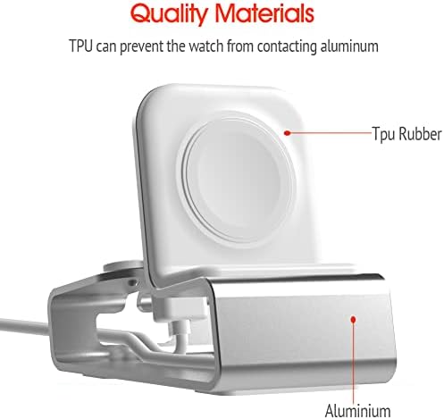 Ultimate 3-in-1 Aluminum Charging Station for i Phone, Apple Watch & Air Pods – Mag Safe Compatible Desk Stand for i Phone 15/14/13/12, Apple Watch Series 9/Ultra/8/7/SE/6/5/4/3/2, Air Pods Pro/2/1 – Streamline Your Charging Experience with Sleek Design and Enhanced Durability