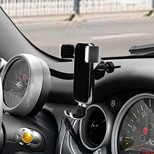 KUNGKIC Aluminum Car Cradle for Mini Cooper R50 R52 R53 – Versatile Rotatable Phone Holder with Foldable Design, Fits 3.5-5.5 Inch Smartphones – Stylish Red Interior Accessory for Enhanced Driving Experience and Safety
