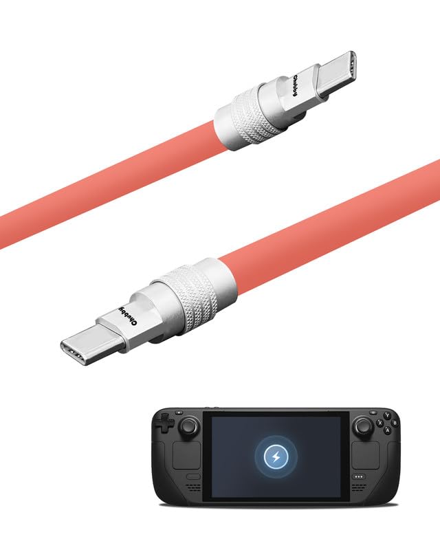 Ultimate 100 W USB Type C Fast Charging Cable for Steam Deck – 6.6 ft Durable Silicone Charger with Tangle-Free Design, Ideal for Gamers & Tech Lovers, Superior Power Delivery for All USB-C Devices
