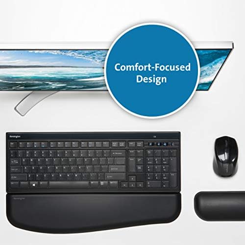 Kensington Slim Type Wireless Quiet Keyboard – Sleek, Low-Profile Design for Ultimate Typing Comfort on Windows & Mac Devices, Enhanced Wireless Connectivity for a Clutter-Free Workspace