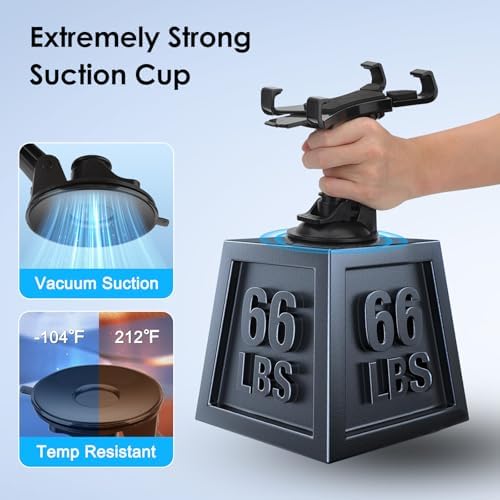 Linkstyle 360-Degree Rotation Car Tablet Holder – Universal Suction Cup Mount for 7-10.5 Inch Tablets – Perfect for Navigation, Entertainment, and Hands-Free Driving – Secure and Adjustable Dashboard Accessory for Ultimate Convenience