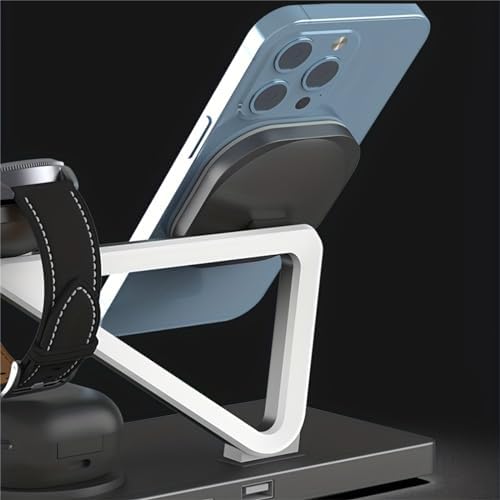 Revolutionize Your Charging Routine with the All-in-One Magnetic Wireless Charger: 3-in-1 Travel Station for i Phone 15, 14, 13, 12 Pro – Effortless Power for Apple Watch Series & Air Pods 3, 2, Pro (T216 White) – Ultimate Fast Charging Solution for On-the-Go Apple Users