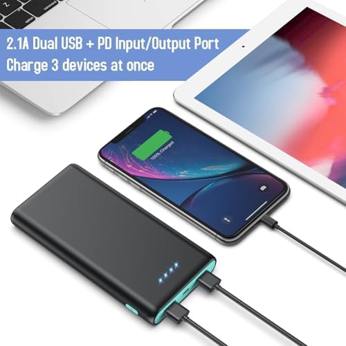 High-Capacity 25,800 m Ah Portable Charger Power Bank – Fast USB C Charging with Intelligent Smart IC, 3 USB Ports for Multi-Device Support – Ideal for i Phone 16/15/14, Galaxy, & Android – Reliable Power On-the-Go