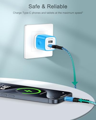 [6FT 5-Pack]USB A to USB C Cable, 60W USB Type C Fast Charging Cord, USB C Cable Compatible with iPhone 16e/16Pro/15/15Pro, Galaxy S24 Ultra, S24+, S23, Z Fold6, Google Pixel 9 Pro XL/9 Pro/9, Switch – Enhanced Compatibility and Speed