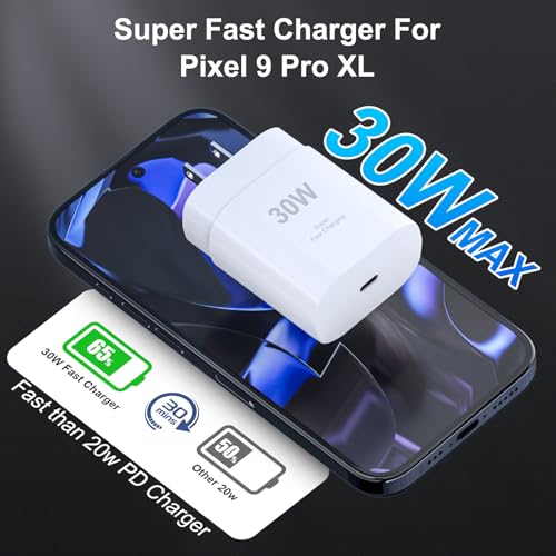 Powerful 30 W USB-C Fast Charger Duo for Google Pixel – Ultimate High-Speed Dual Charging Solution with Innovative Safety Features and Travel-Ready Compact Design for Unmatched Convenience Anywhere You Go