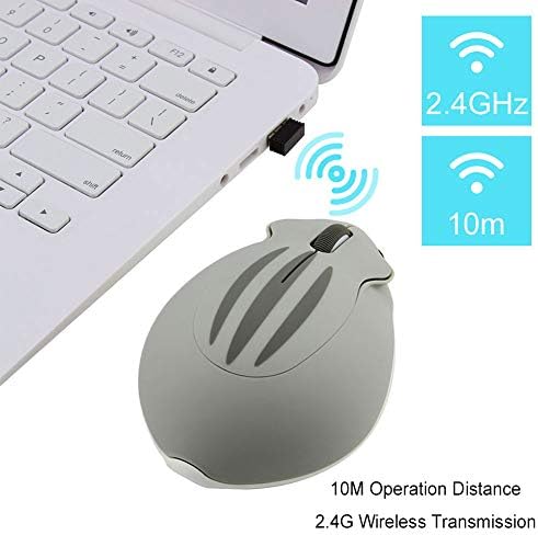 Adorable CHUYI Hamster Wireless Silent Mouse – 1200 DPI Lightweight Cordless Computer Mouse for Kids, Perfect Gift for Home, School & Travel – Fun & Functional Design in Light Blue