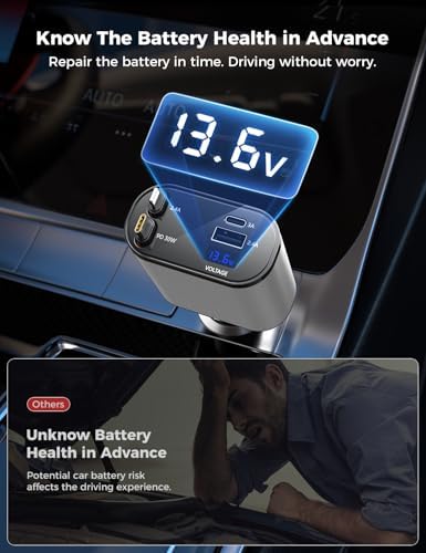 Introducing the SUPERONE 4-in-1 Retractable Fast Car Charger: Ultimate On-the-Go Charging Solution for i Phone, Galaxy & Pixel Devices – Featuring 2.6 ft Tangle-Free Cord, Enhanced USB C & Apple Compatibility, and Sleek Design for Effortless Portability. Experience lightning-fast charging to keep your devices powered during road trips or daily commutes, ensuring you’re always connected. This innovative retractable charger is engineered for maximum efficiency, accommodating a wide range of smartphones including i Phone 16, 15/15 Pro Max, 14, 13, 12, 11 and popular Galaxy and Pixel models. With its compact construction and high-quality materials, this charger not only enhances your charging experience but also withstands everyday wear and tear. Elevate your mobile charging with the SUPERONE car charger – where convenience meets cutting-edge technology for busy professionals and families on the move.