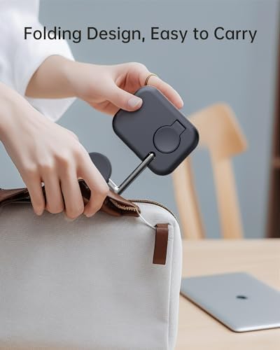 Foldable 2-in-1 Wireless Charger Stand for Samsung Galaxy Watch Ultra/7/6 – Sleek Magnetic Dock for Quick Charging & Smartwatch Convenience, Compatible with All Models Including Active 2 and Classic Series