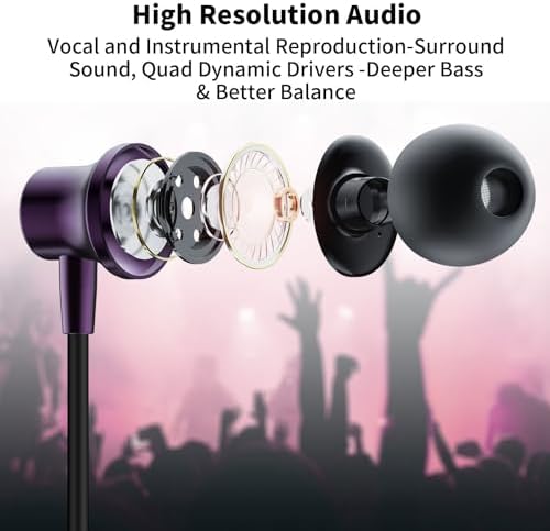 Revolutionary Noise-Canceling USB C Earbuds for i Phone 16 & Galaxy Z Flip Fold 6 – Advanced Wired Headphones Featuring Magnetic In-Ear Design & Integrated Mic for Superior Call Clarity – Universal Compatibility with i Pad, One Plus, Samsung, and Pixel – Exceptional Audio Performance for Music Lovers & Gamers on the Move