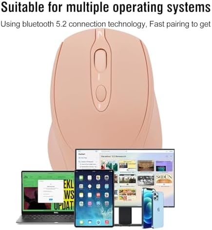 Sleek Silent Rechargeable Wireless Mouse – Ergonomic Light Green Design for Laptop, i Pad, Mac Book, Surface Pro, and More – Perfect for Travel and Everyday Use with Dual Mode Bluetooth Compatibility