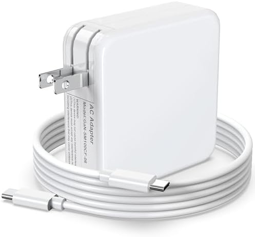 Rapid Charge 100 W USB-C Power Adapter for Mac Book Pro & Air – Ultra-Compact GAN Technology Travel Charger with Premium USB-C to C Cable for i Phone 14 Pro, i Pad, and All USB-C Devices – High-Speed Performance for On-the-Go Professionals and Students