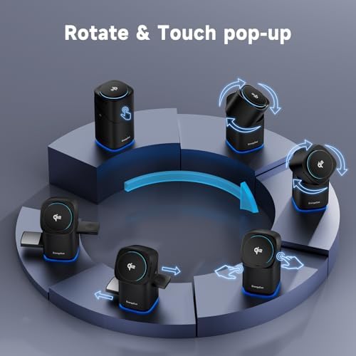 Revolutionary 3-in-1 Rotating Wireless Charger – Qi2 Certified 15 W Fast Charging Station for i Phone 16/15/14/13/12, Apple Watch & Air Pods – Enhanced Heat Management & Magnetic Alignment – Sleek Matte Design with Touch-Sensitive Stand and Ambient Night Light – Effortless Portrait/Landscape Mode for Seamless Use – Ultimate Charging Solution for All Your Apple Devices – Organized Desktop Power Hub with Smart IC Protection – Includes Power Adapter & USB-C Cable – Perfect for Home, Office, or Travel