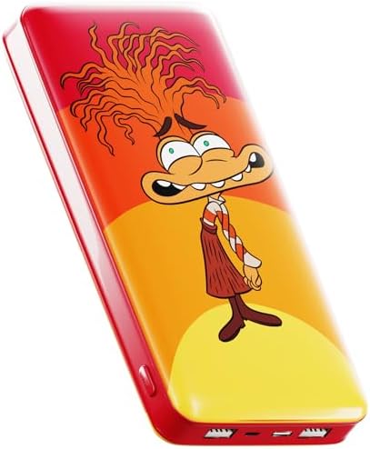 Disney Pixar Inside Out 2 10,000 m Ah Power Bank – Universal Portable Charger for All USB Devices – Quick Charge Battery Pack Gift for Kids, Teens, Men & Women – Fun and Functional Accessory for On-the-Go Power Solutions
