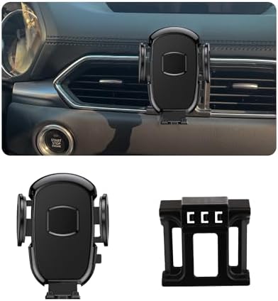 Car Phone Holder Fits for Mazda CX-5 2017-2025/CX-8 2019, Car Phone Mount Snugly fit Navigation Bracket Air Vent, Fits 4.7-7 inch Phones,360°Rotable, Easy to Install – Enhanced Compatibility and Speed