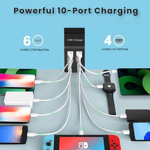 Ultra-Fast 140 W Ga N USB-C Power Hub – Smart 4-Port Charging Station for Laptops, i Phone 15/16, Mac Book Pro/Air, Galaxy S23/S24, and Dell – Sleek, Efficient Design for Home and Office Use
