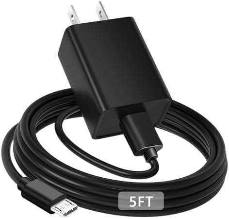 High-Speed Micro USB Charger for Barnes & Noble Nook Glow Light 3/Plus – 10 W Fast Charging Cable with 5 FT Length for Uninterrupted Reading – Durable Design for Daily Use and Enhanced Compatibility