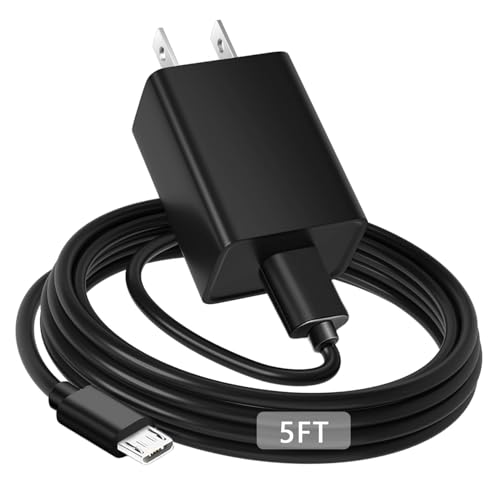 Simpli Safe Outdoor Camera Charger Adapter with 10 W Fast Charging and 5 FT Micro USB Cable for Enhanced Security Performance and Universal Compatibility