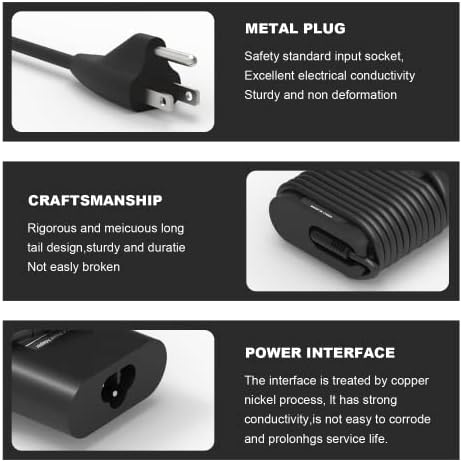 High-Performance 65 W USB-C Charger for Dell Laptops – Seamless Compatibility with Latitude, XPS & Chromebook Models – Fast Charging & Enhanced Safety Features – Ideal Replacement for Dell Chargers, Compact & Lightweight Design for Easy Portability