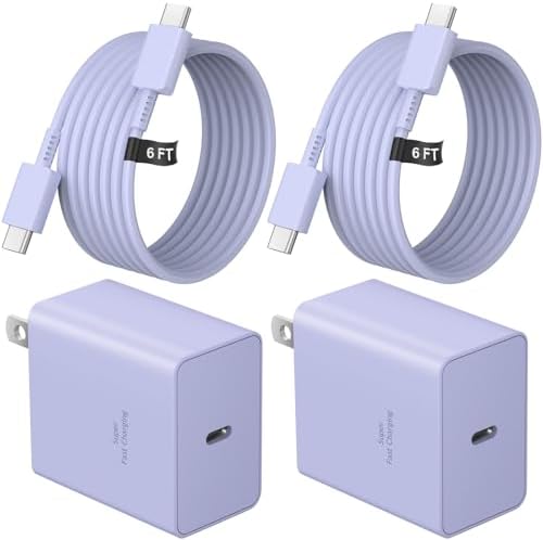 Rapid Charge 45 W USB-C Charger Duo with 6 FT Cables – Perfect for i Phone 15/16, i Pads, and Galaxy S21-S25 – Enhanced Dual Power Output and Compatibility – Stylish Green Design for Modern Tech Users – Ultimate Fast Charging Solution for Android and Apple Devices – Say Goodbye to Low Battery Worries – Ideal for Home and Travel Use