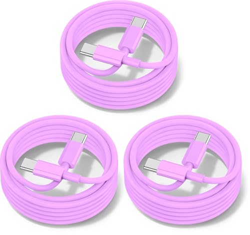 Revolutionary 60 W USB-C Charging Cable Trio – Fast Charge Your i Phone 15, Mac Book Pro, i Pad Pro & Air Pods 4 with Reliable 3 ft Durability – Ultimate Compatibility for Enhanced Performance and Convenience – Ideal for Home, Office, and On-the-Go Use – Sleek White Design for Effortless Style and Organization