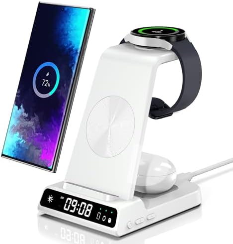 Samsung 3-in-1 Wireless Charging Hub: Streamlined Fast Charging for Galaxy S24 Ultra, Galaxy Watch & Buds – Elevate Your Charging Game with Ultimate Device Compatibility and Sleek Design