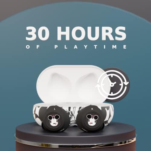 Discover the Magic of Mickey Mouse with Wireless Bluetooth Earbuds – Premium Sound Quality, Ergonomic Design, and 30 Hours Playtime – Perfect for Disney Enthusiasts and Gift Giving – Universal Compatibility for All Devices Including Smartphones and Tablets