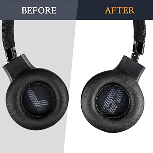 Transform Your JBL Live 460 NC Headphones with SOULWIT Premium Replacement Ear Pads – Luxurious Protein Leather & Noise Isolation Foam for Enhanced Comfort and Immersive Sound Experience – Effortless Installation in Stylish Grey