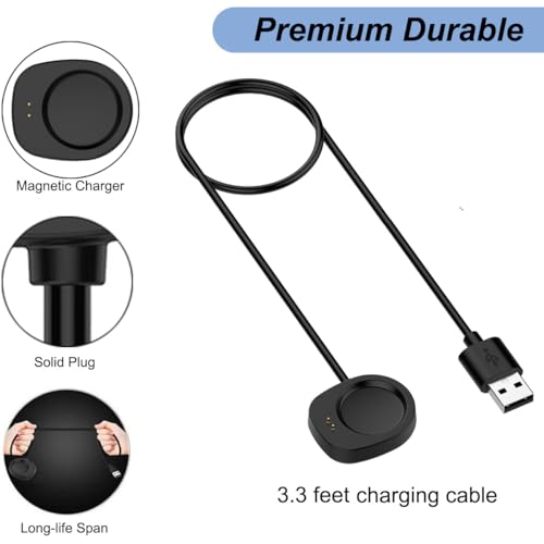 High-Speed 3.3 ft USB Charging Cable for Amazfit Balance & T-Rex 3 – Ultimate Replacement Charger for Effortless Smartwatch Charging and Unmatched Portability