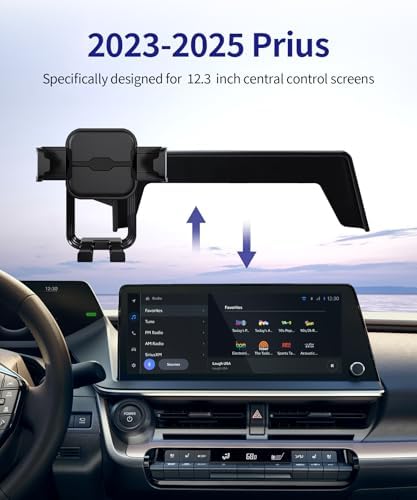 Car Phone Holder for 2023-2025 Toyota Prius, 360° Rotation, 12.3 inch Screen Fixed Clip, Auto Accessories Navigation Bracket, Interior Decoration Mobile Phone Mount – Enhanced Compatibility and Speed