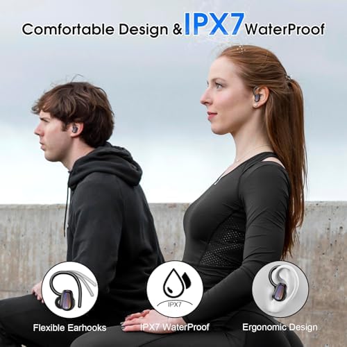 Experience the Future of Sound with OYIB Bluetooth 5.4 Wireless Earbuds – Immersive Deep Bass Sport Headphones with IP7 Waterproof Durability, 50-Hour Playtime, and Advanced ENC Microphone for Superior Call Clarity – Perfectly Crafted for Fitness Enthusiasts and Active Lifestyles in Elegant Cream White