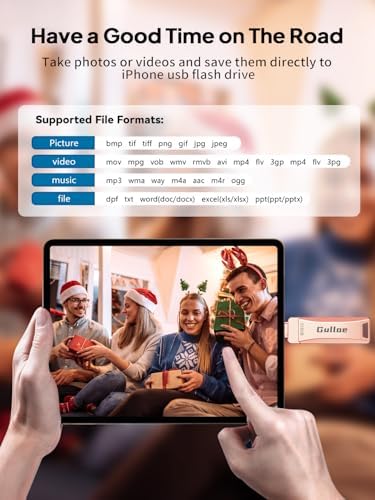 Gulloe 512 GB Flash Drive for i Phone, i Pad, Android & PC – Effortless Plug and Play USB Memory Stick with No App Needed, Sleek Metal Silver Design for Fast Photo and Video Backup, Perfect Storage Expansion Solution