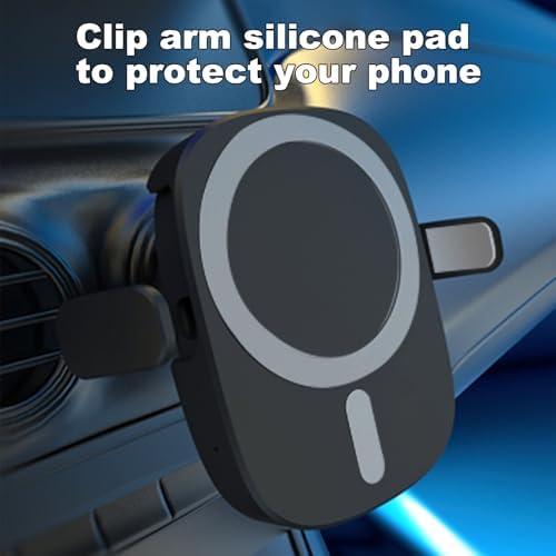 Qi for MagSafe Car Mount Charger,15W Fast Charging Dashboard Magnetic Cell Phone Holderor Your Car Clip 360° Rotation Air Vent,Cell Phone Car Mount for iPhone16/15/14/13/12 – Enhanced Compatibility and Speed