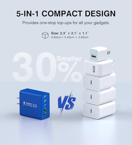 Efficient 50 W Dual USB-C Wall Charger Duo – Rapid Multi-Device Power Adapter for i Phone 16/15/14/13/12, i Pads, and Android Smartphones – Compact Fast Charging Solution for On-the-Go Professionals