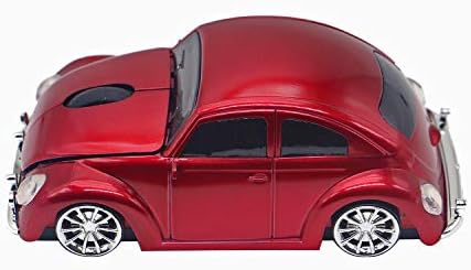 VW Beetle Wireless Sports Car Mouse – Fun & Functional 2.4 GHz Optical Mouse for Computers & Laptops, Ergonomic Design with LED Light, Glossy Finish, Perfect for Home & Office Use