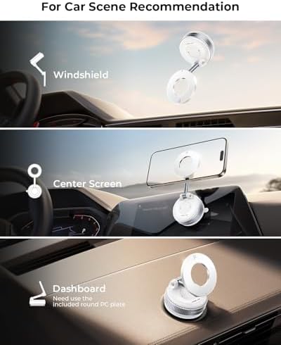 Revolutionize Your Driving Experience with the MRGLAS 2025 Enhanced Magnetic Phone Holder – Unmatched 89+ lbs Suction Power & 2800 gf Magnetic Force for Secure Mounting; 360° Adjustable Design for Optimal Viewing; Perfect for Mag Safe & All Smartphones; Ideal Gift for Men and Women on Father’s Day – Effortless Hands-Free Navigation & Sleek Vehicle Integration
