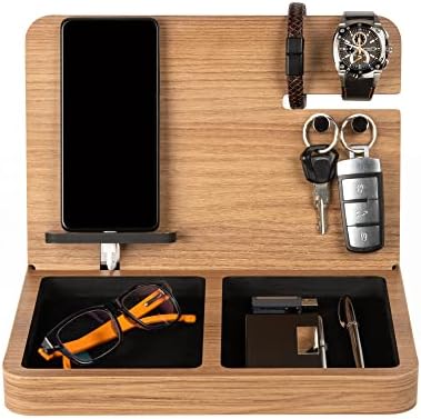 Natural Wood Dock Station Wood Phone Docking Station Key Holder Wallet Stand Nightstand Organizer Gift for Men Husband Wife Anniversary Dad Birthday Father Graduation – Enhanced Compatibility and Speed Natural Wood Dock Station Wood Phone Docking Station Key Holder Wallet Stand Nightstand Organizer Gift for Men Husband Wife Anniversary Dad Birthday Father Graduation – Enhanced Compatibility and Speed