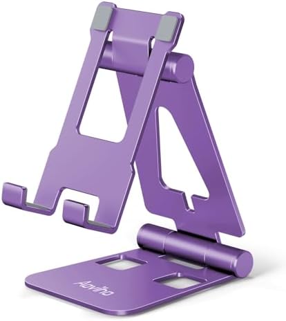 Cell Phone Stand for Desk, Adjustable Desktop Phone Holder Stand, Foldable Moblie Phone Dock for iPhone 15 14 13 12 11 Pro Xs Max Xr X 8 7 6 5 5s SE Nintendo Switch All Phones, Rose Gold – Enhanced Compatibility and Speed