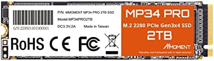 MMOMENT MT34 1 TB PCIe Gen3 NVMe M.2 2280 SSD – Supercharge Your Laptop and Desktop Performance with Blazing Fast 2000 MB/s Read Speeds for Gaming, Video Editing, and Efficient Data Management | Upgrade Your Storage Experience with Enhanced Compatibility and Reliability