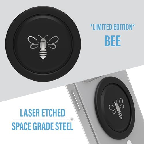 Revolutionize Your Smartphone Interaction with Tango Ultra Thin Grip for Mag Safe – Limited Edition BEE | One-Handed Access, Expansive 10 x Versatility, Space-Grade Steel Durability, Seamless Wireless Charging, and Built-In Kickstand for Ultimate Convenience and Style