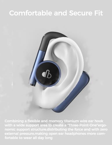 Revolutionary Open Ear Wireless Earbuds with Bluetooth 5.3 – Experience 48 Hours of Deep Bass Sound, IPX7 Waterproof Design for Active Lifestyles, Perfect for Running and Workouts – Enhanced Comfort and Compatibility for Uninterrupted Music Enjoyment