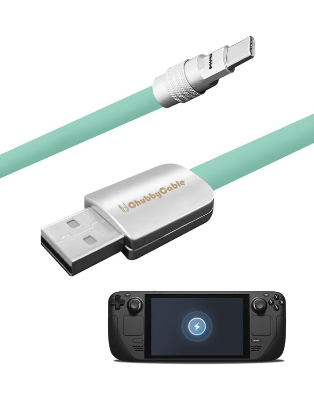 Ultimate 100 W USB Type C Fast Charging Cable for Steam Deck – 6.6 ft Durable Silicone Charger with Tangle-Free Design, Ideal for Gamers & Tech Lovers, Superior Power Delivery for All USB-C Devices