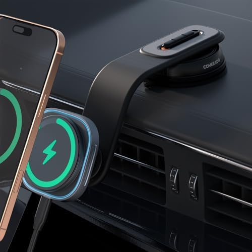 Upgrade Your Driving Experience with the Coverado Magnetic Car Phone Holder – 360° Rotating Magsafe Mount for i Phone 16, 15, 14, and 13 – Secure Suction Cup Design for Effortless Navigation and Hands-Free Calls – Unmatched Stability and Style on Any Dashboard