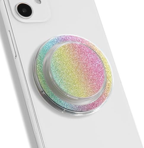 Chic Pink Glitter Phone Grip & Stand – Stylish Mag Safe-Compatible Accessory for Ultimate Security and Hands-Free Convenience – Ergonomic Design for Effortless Multitasking and Enhanced Device Protection