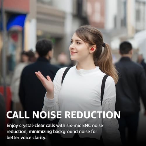 TOZO Premium Hybrid Active Noise Cancelling Wireless Earbuds – Advanced Bluetooth 5.3 Technology with 59-Hour Playtime, 6-Microphone Clarity for Crystal-Clear Calls, IPX8 Waterproof for Ultimate Durability, App-Controlled Customizable 32 EQ Settings for Personalized Audio Experience – Ideal for Active Lifestyles and Audiophiles Seeking Exceptional Sound Quality