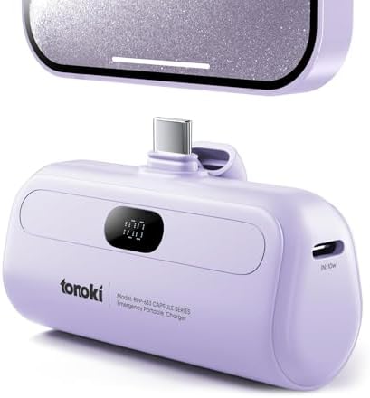 Compact 5000 m Ah Portable Charger for i Phone 15/16 and USB-C Devices – Fast Charging Mini Power Bank in Sleek White – Lightweight On-the-Go Power Bank for Busy Lifestyles – Perfect for Travelers and Professionals