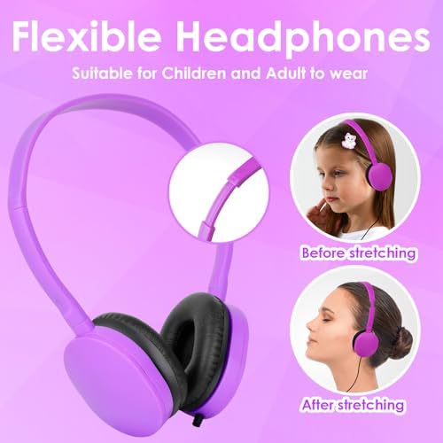Bulk Kids Headphones 25 Pack – Colorful Classroom Earphones for Enhanced Learning | Durable 3.5 mm Jack Headphones for Students & Teens | Ultimate Comfort, Sound Clarity, and Long-lasting Quality for Educational Environments